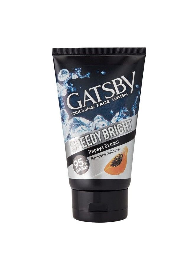 GATSBY - Cooling Face Wash Clear Whitening Contains Papaya & Yam Bean Extracts Removes Dullness Speedy Bright 100Gm - Image 1