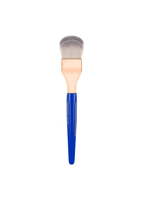 Bdellium Tools Professional Makeup Brush - Golden Triangle 952 Small Rounded Double Dome Blender - With All Vegan and Soft Synthetic Fibers, For Application & Blending (Blue, 1pc)
