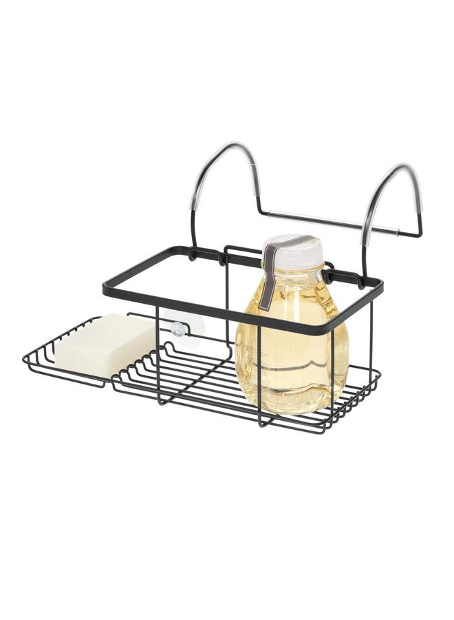 IDesign iDesign Metal Over the Bath Caddy Basket, The Everett Collection - 12.08” x 10.2” x 6.64”, Matte Black  - Image 1