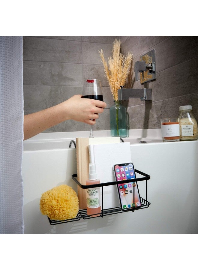 IDesign iDesign Metal Over the Bath Caddy Basket, The Everett Collection - 12.08” x 10.2” x 6.64”, Matte Black  - Image 5