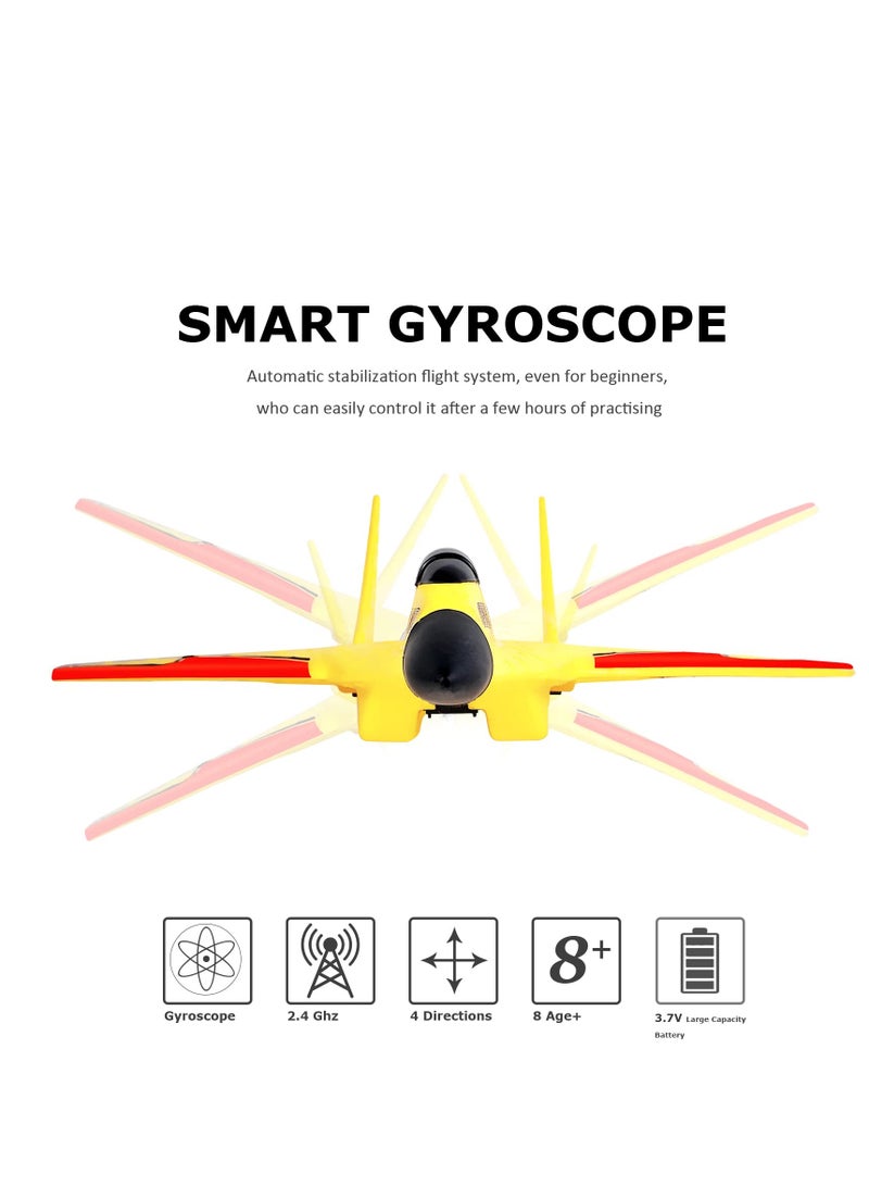 HAPTIME 2CH RC Airplane Toy | 2.4GHz Remote Control Plane with Night Light | Easy Fly for Kids u0026 Beginners - Image 2