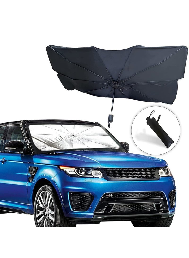 Car Windshield Sunshade | Foldable Reflector Umbrella Sunshade for Cars, Blocks UV Rays Sun Visor Protector Sunshade to Keep Your Vehicle Cool and Damage - Image 1