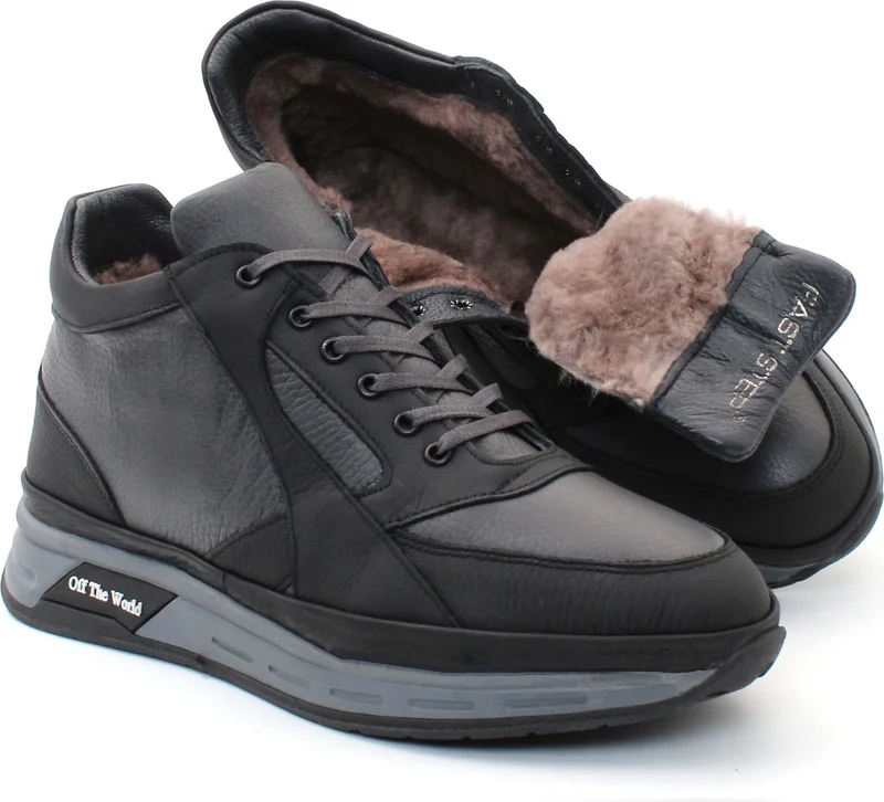 فاست ستيب Leather Fur Men's Sports Boots 722KMA317