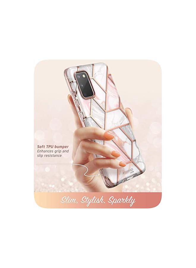 I-blason حافظة Cosmo Series لهاتف Samsung Galaxy S20 5G (إصدار 2020)، حافظة واقية أنيقة رفيعة مع واقي شاشة مدمج، رخامي، 6.2 بوصة - Image 3