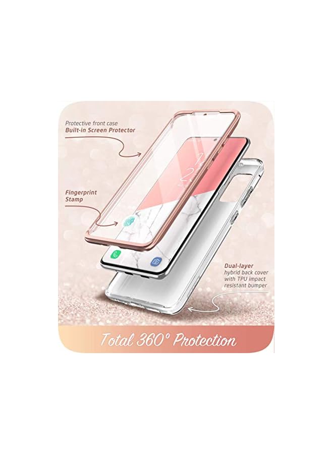 I-blason حافظة Cosmo Series لهاتف Samsung Galaxy S20 5G (إصدار 2020)، حافظة واقية أنيقة رفيعة مع واقي شاشة مدمج، رخامي، 6.2 بوصة - Image 2