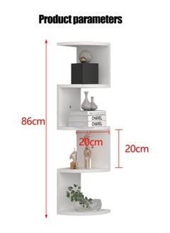 Corner Shelf - 5 Tier Floating Shelves for Wall, 5 Tier Corner Shelf Stand, Modern Decorative Shelves for Bedrooms and Living Rooms (white) - pzsku/Z706A4F5043C8EADE075FZ/45/_/1717480812/8f9b24f9-55d5-427c-b01a-5b713544b07b