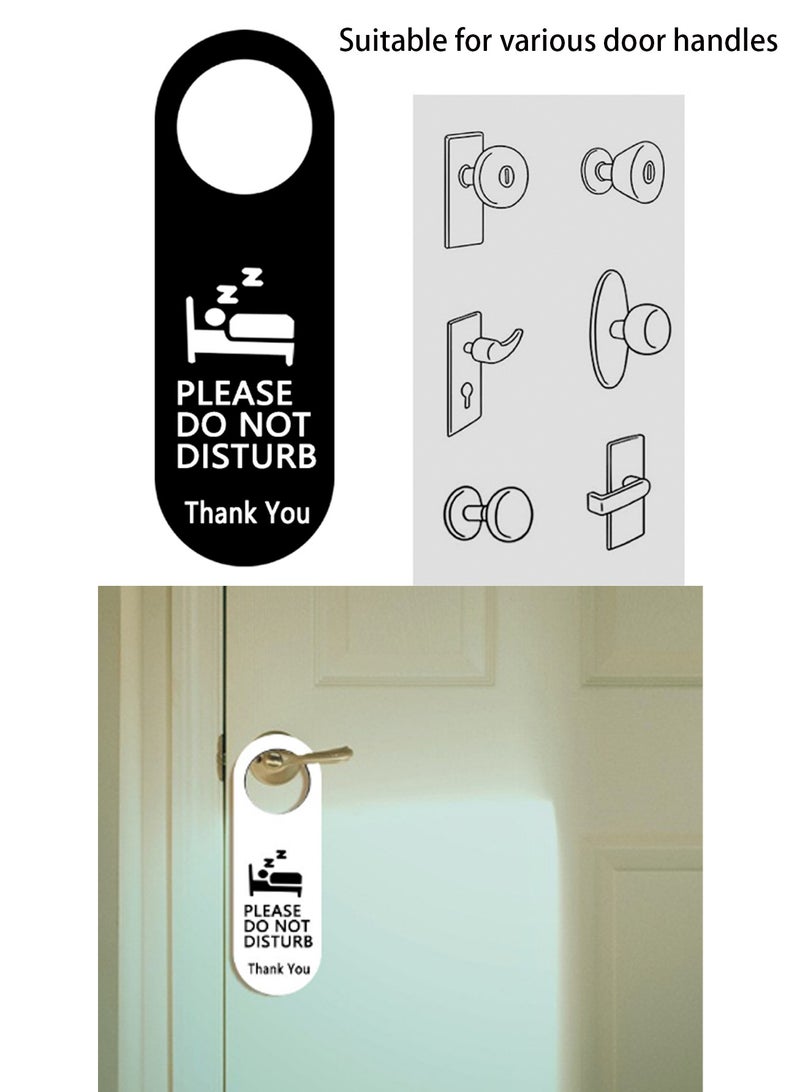 لافتة باب معلقة باللون الأبيض، لافتة عدم الإزعاج، لافتة باب الخصوصية، لافتة الرجاء الطرق، مناسبة للمنزل والمكتب والحمام والاجتماعات والمستشفى - Image 3