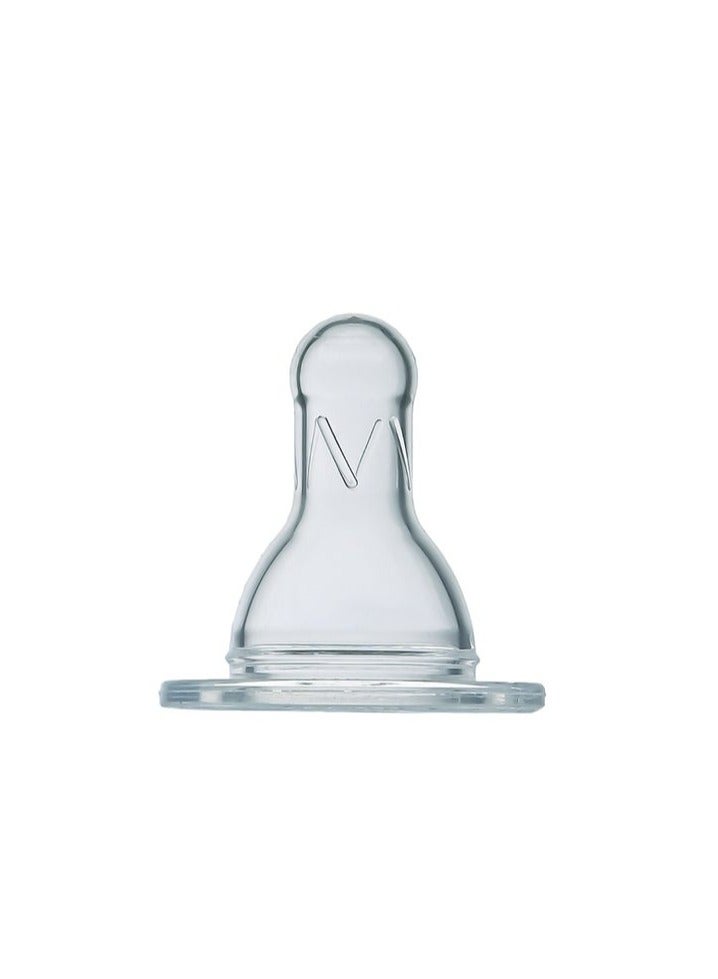 Shield Classic Nipple Medium flow for Glass Feeder BPA Free Silicone Baby Feeding Nipple 60ml bottle 3 months + baby - Image 2