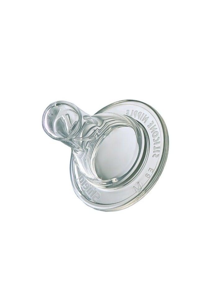 Shield Classic Nipple Medium flow for Glass Feeder BPA Free Silicone Baby Feeding Nipple 60ml bottle 3 months + baby - Image 4