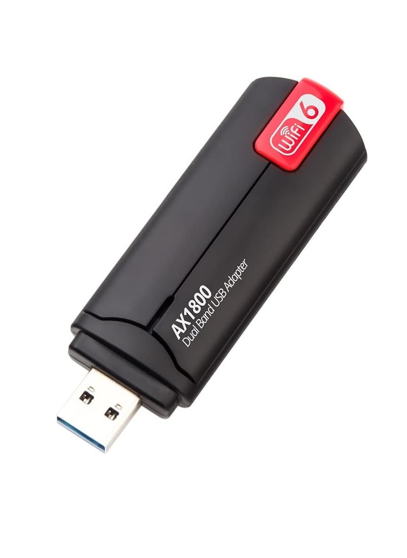 General USB WiFi 6 Adapter  AX1800 USB3.0 Dual Band 2.4GHz/5GHz 802.11ax Wireless Network Adapter for Desktop  Laptop  - Image 1