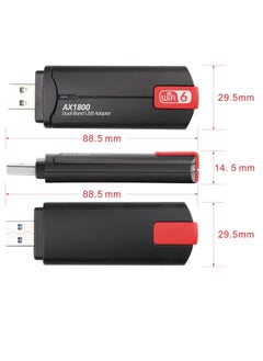General USB WiFi 6 Adapter  AX1800 USB3.0 Dual Band 2.4GHz/5GHz 802.11ax Wireless Network Adapter for Desktop  Laptop  - Image 4