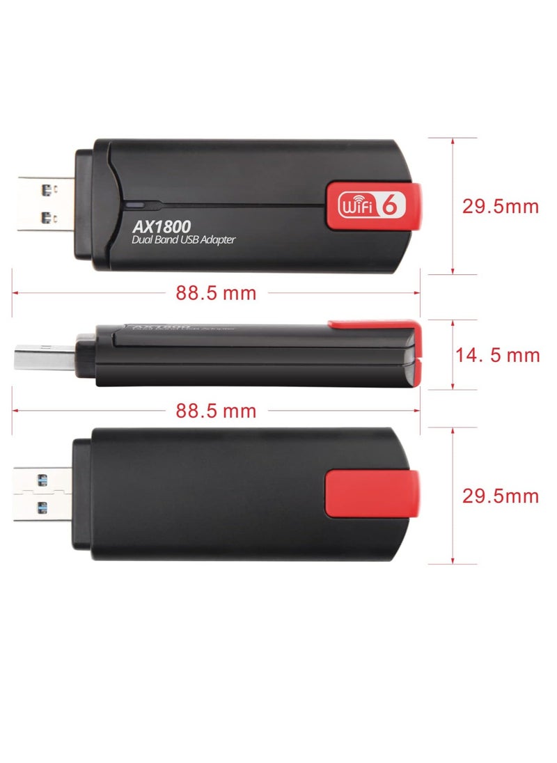 General USB WiFi 6 Adapter  AX1800 USB3.0 Dual Band 2.4GHz/5GHz 802.11ax Wireless Network Adapter for Desktop  Laptop  - Image 4