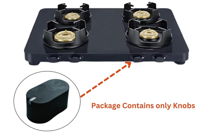 KEDARI ENTERPRISES Kedari Enterprises Stove Knobs Compatible for Prestiage Edge Major Glass Top Gas Stoves Colour Black Pack of 2 Units - Image 3