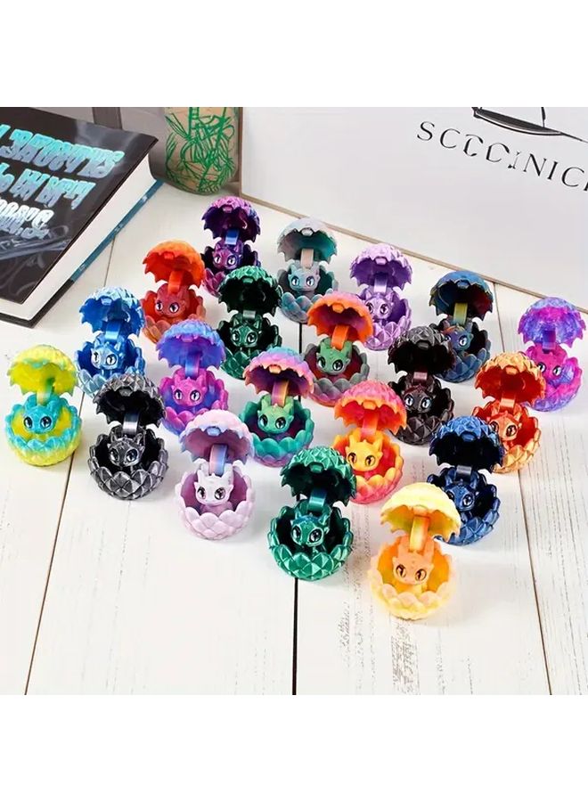 2Pcs 3D Printed Mini Dragon Egg Ornament With Small Dinosaur Inside Desktop Holiday Decoration - Image 2