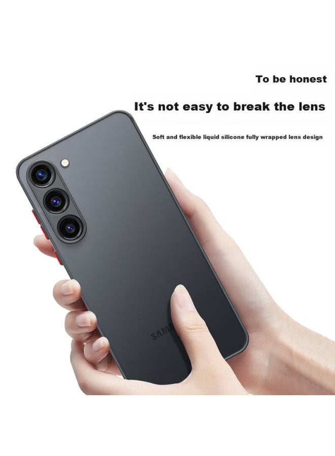 Hotfire Phone Case For Samsung S23 Ultra, Galaxy S23 Ultra Protective Cover, Shockproof Silicone Upgraded Lens Full Protection For Men And Women, Contrasting Colors - Midnight Black - Image 3