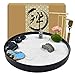 Artcome حديقة الرمل اليابانية Zen Artcome للمكتب مع مجرفة وحامل وصخور ومقالات تزيين صغيرة ملحقات طاولة المكتب مجموعة حديقة الرمل Zen الصغيرة هدايا التأمل - Image 3