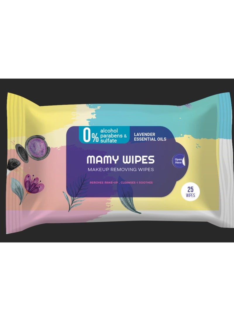 MAMY WIPES Mamy Wipes Makeup Remover Wipes 25 Pices  - Image 1