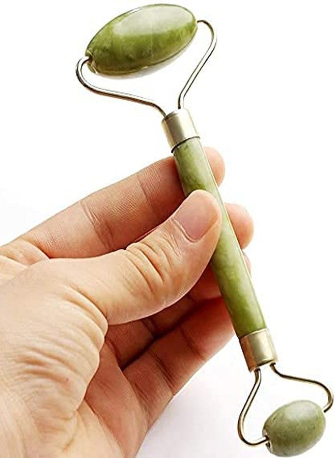 SEASPIRIT Natural Jade Stone Facial Roller Massage with Gua Sha Tool for Face Eye Neck Foot Massage For Men and Women - Image 3