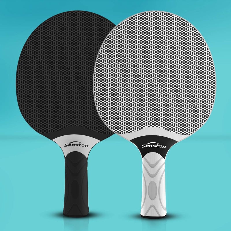 Senston Table Tennis Rackets Set,Professional Ping Pong Paddle Set for 4 Players, Composite Rubber Table Tennis Paddles, Indoor or Outdoor Games. - Image 2