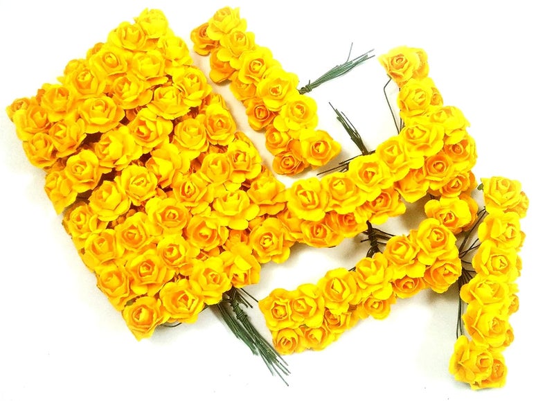 Evisha Artificial Flower Yellow 144 Pieces - Image 3