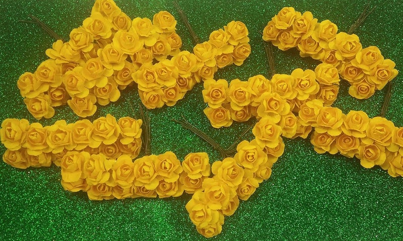 Evisha Artificial Flower Yellow 144 Pieces - Image 2