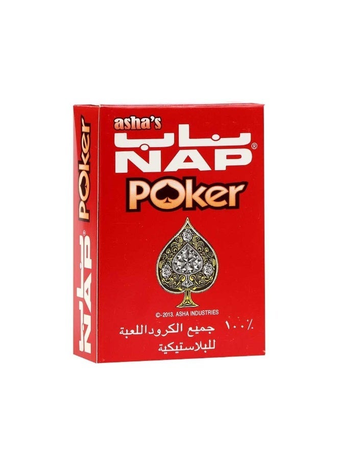 NAP Poker 100% Plastic Playing Cards – Durable, Waterproof & Smooth Shuffle Deck - Image 1