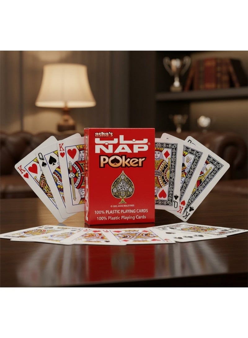 NAP Poker 100% Plastic Playing Cards – Durable, Waterproof & Smooth Shuffle Deck - Image 2