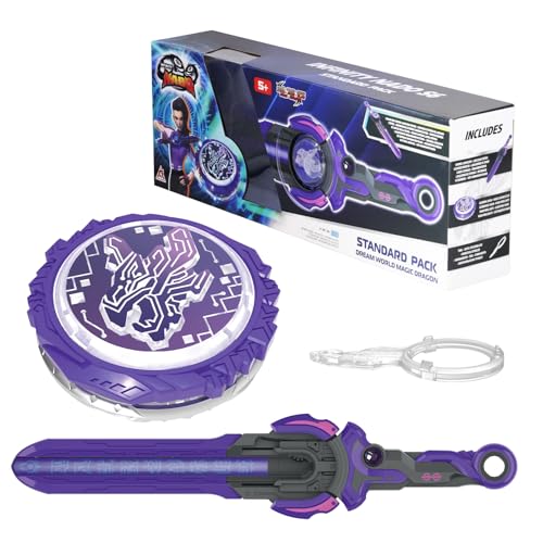 INFINITY NADO Battling Toys Battle Set for 812 with Spinning Top Sword Launcher Metal battling Game top for Boys and Girls Age 5 Magic Dragon - Image 1