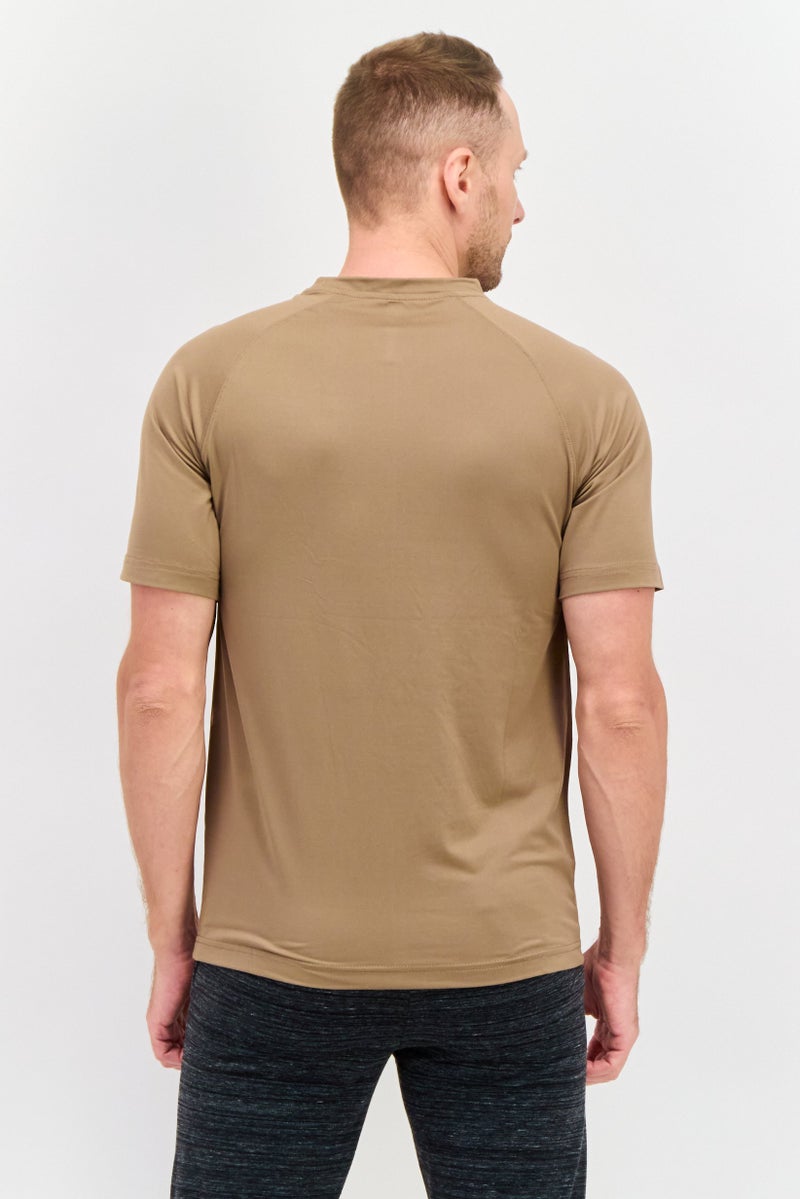 Legend Men Sportswear Fit Short Sleeves Training T-shirt, Brown  - Image 4