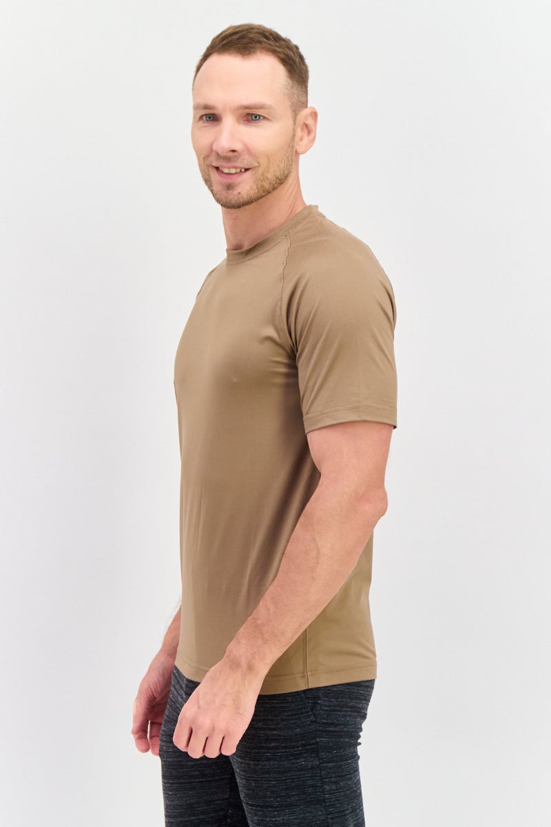 Legend Men Sportswear Fit Short Sleeves Training T-shirt, Brown  - Image 2