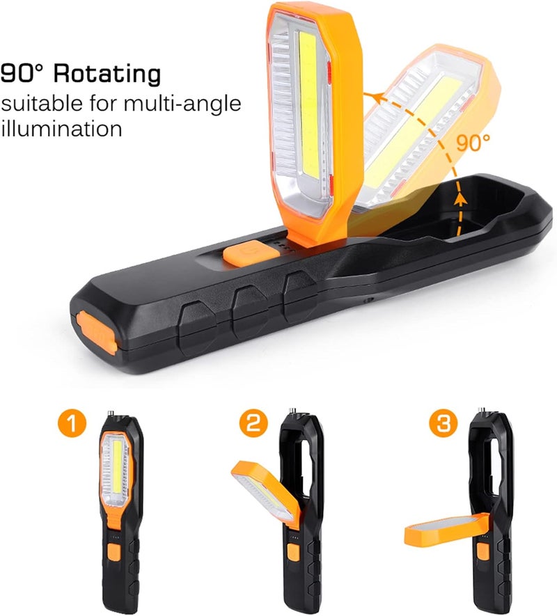 Greensen Cob Magnetic Work Light, Led Rechargeable Cob Work Light USB Led Work Lamp, Led with Magnetic Hook for Repair 280 Lm - Image 3