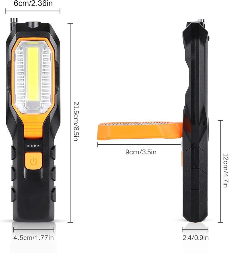 Greensen Cob Magnetic Work Light, Led Rechargeable Cob Work Light USB Led Work Lamp, Led with Magnetic Hook for Repair 280 Lm - Image 5