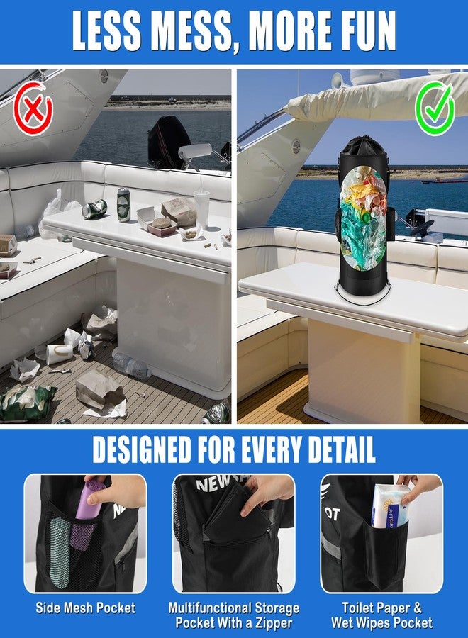 NewShot Portable Waterproof Boat Trash Can Fits 10-13 Gal Bags Odor&Leak Resistant - Image 5