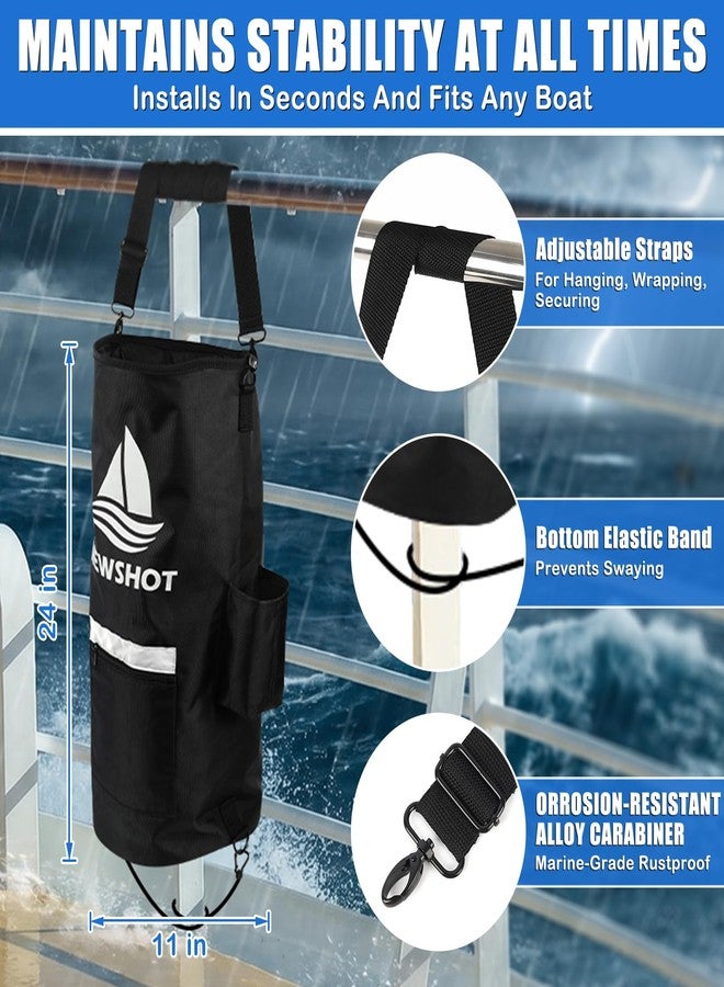 NewShot Portable Waterproof Boat Trash Can Fits 10-13 Gal Bags Odor&Leak Resistant - Image 1