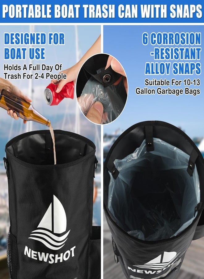 NewShot Portable Waterproof Boat Trash Can Fits 10-13 Gal Bags Odor&Leak Resistant - Image 2