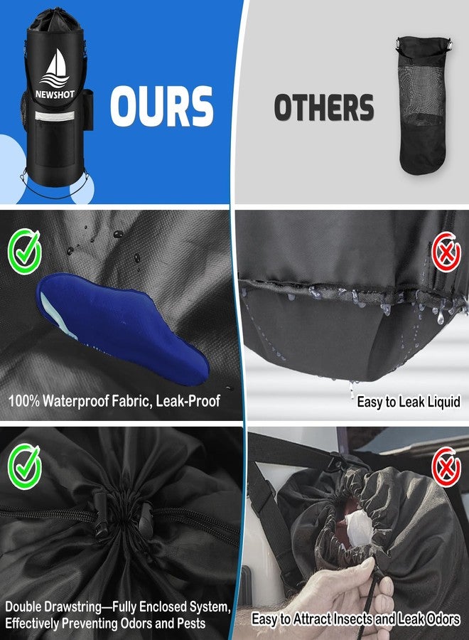 NewShot Portable Waterproof Boat Trash Can Fits 10-13 Gal Bags Odor&Leak Resistant - Image 3