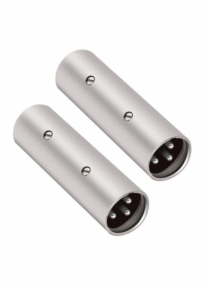 SYOSI 3 Pin XLR Male to Male Adapter,  XLR 3 Pin Male to 3 Pin Male Microphone Cable Adapter, 2 Pack  - Image 1