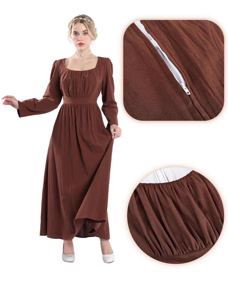 NSPSTT Colonial Dress Women Pioneer Dress, Civil War Costume, S - Image 4