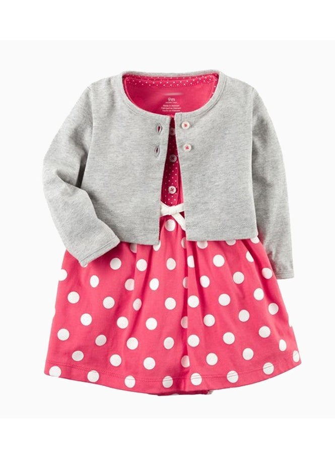 RedMapleTEK 2-Piece Set Of Baby Girl Jacket And Short-Sleeved Dress - Image 1