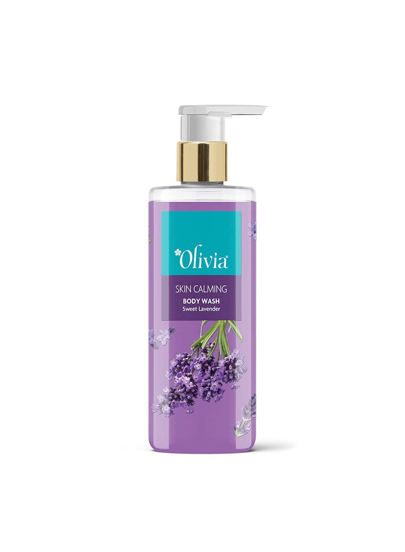 Olivia Body Wash Skin Calming Shower Gel With Sweet Lavender 250ml Free from Paraben Silicone Harmful Chemicals - Image 1
