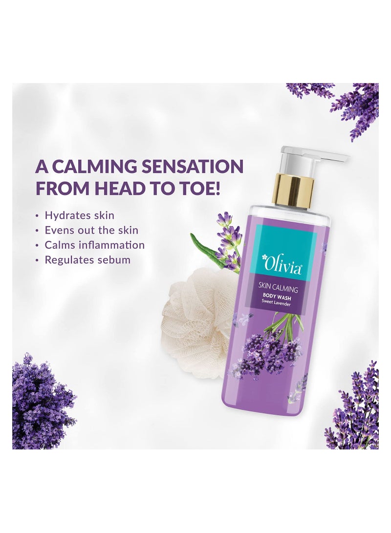 Olivia Body Wash Skin Calming Shower Gel With Sweet Lavender 250ml Free from Paraben Silicone Harmful Chemicals - Image 2