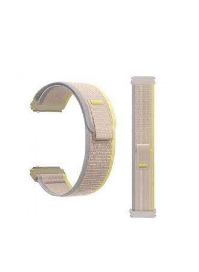20mm Trail Loop Strap Compatible with Amazfit GTS 4 Mini - Bip 3 - GTS 2 Mini- Amazfit GTS 2-Amazfit GTS 4 Yellow & Grey - Image 1