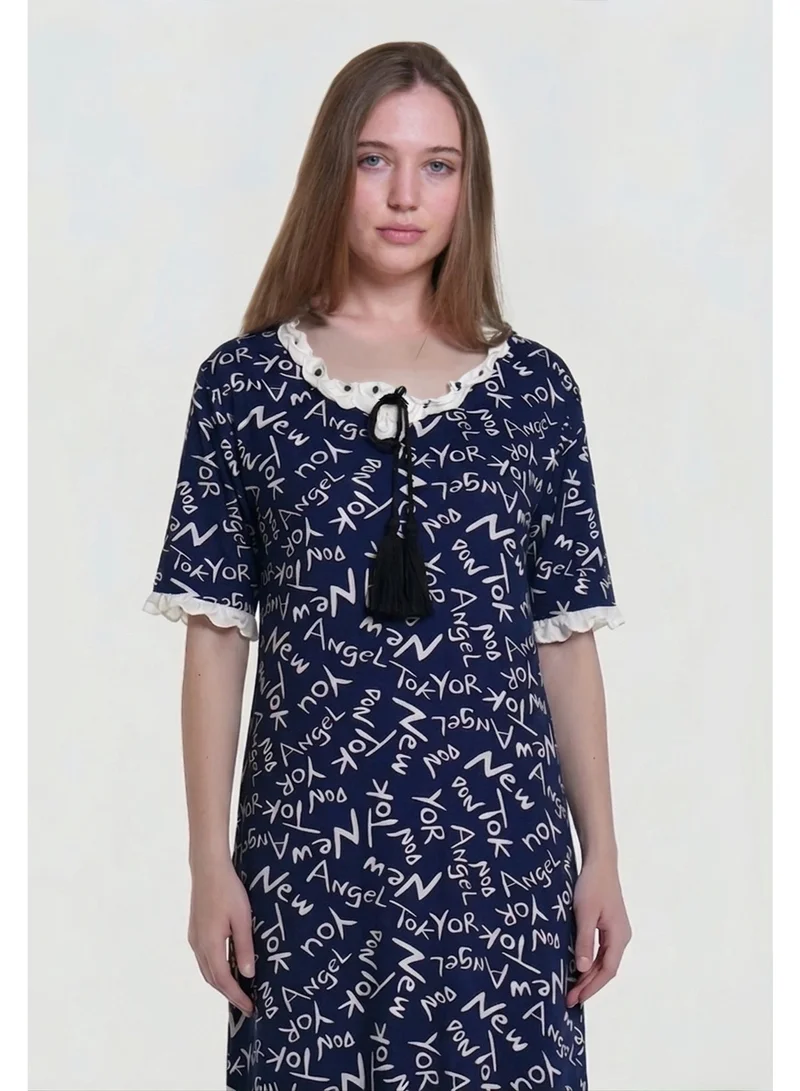 AL BENT AL SHARQIEH Women Maxi Printed Cotton Sleeping Dress