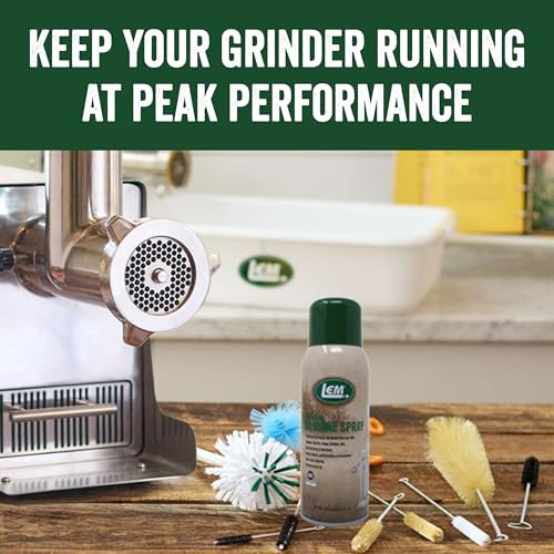 LEM Products Meat Grinder Cleaning Kit, Includes Brushes and Food Grade Silicone Spray, 10 Brushes and 10 Oz. Can Silicone Spray - Image 3