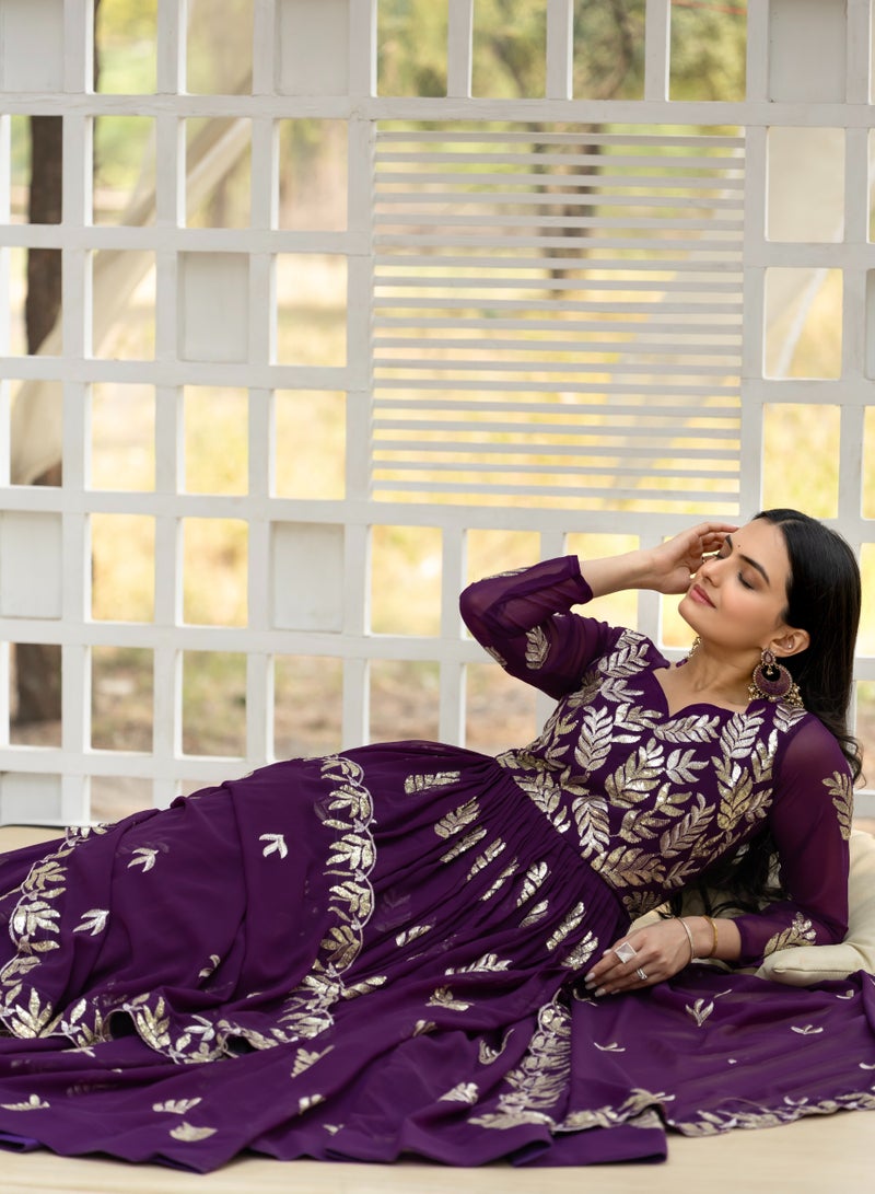 Super Asian Launching New Festival Long Gown with dupatta  - Image 2