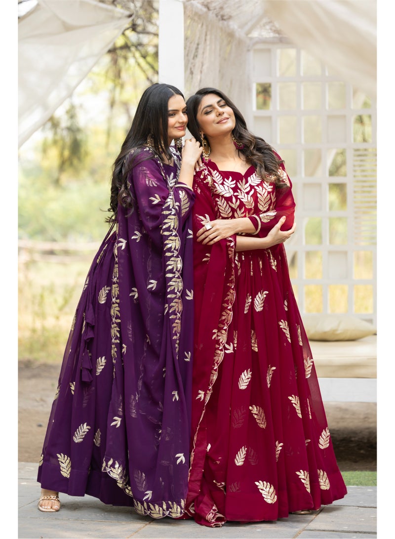 Super Asian Launching New Festival Long Gown with dupatta  - Image 4