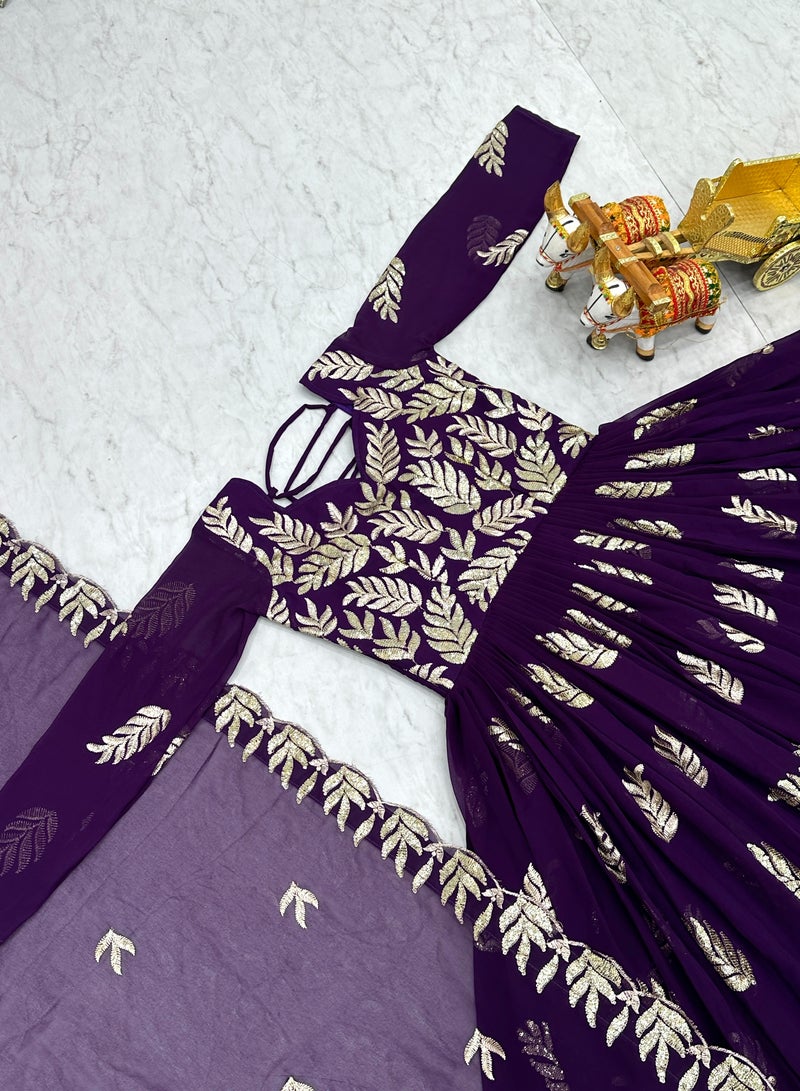 Super Asian Launching New Festival Long Gown with dupatta  - Image 5