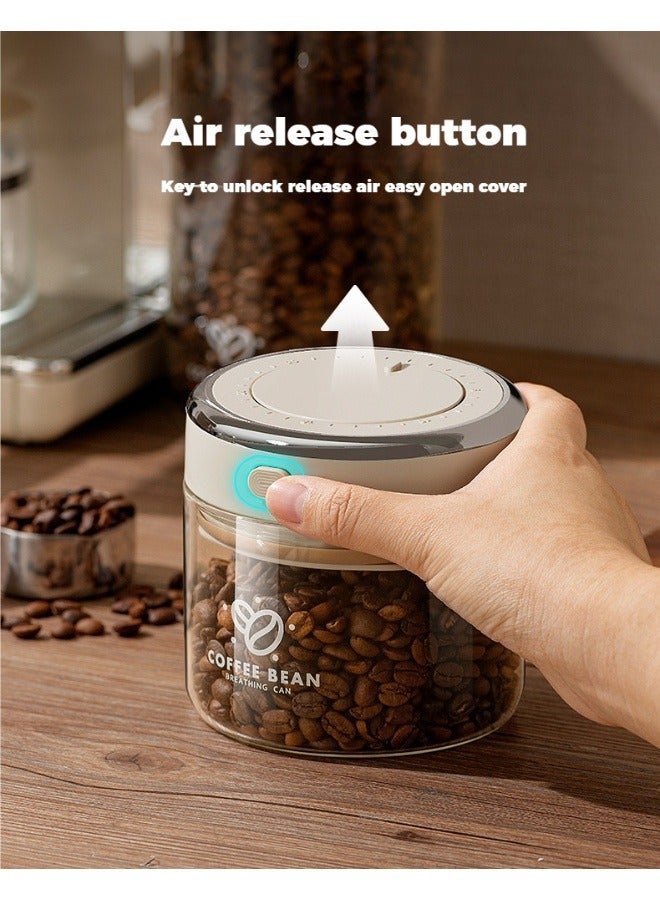 1100ml sealed coffee storage tank, equipped with a bean awakening valve, moisture-proof and fresh-keeping, extending the shelf life of coffee beans. It can also be used for daily storage of tea or food that is easily affected by moisture. - Image 4
