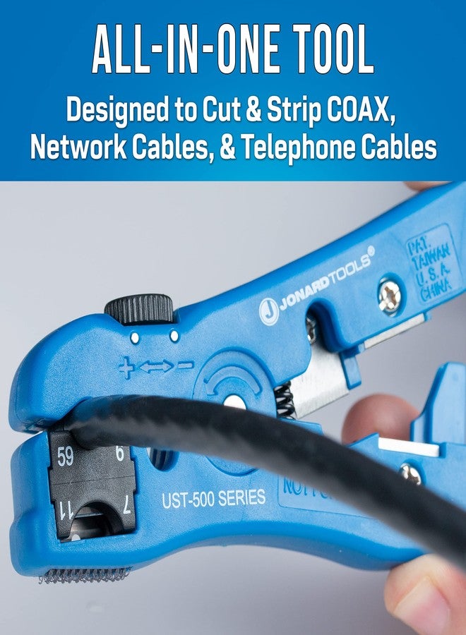 جونارد تولز أداة تجريد الكابلات العالمية Jonard UST-500 لكابلات Coax RG59/6 و7/11 - Image 2