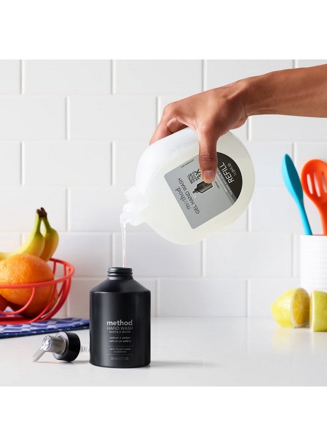 ميثود عبوة إعادة تعبئة صابون اليد الجل، نجيل الهند + العنبر، تركيبة قابلة للتحلل البيولوجي، 34 أونصة سائلة (عبوة واحدة) - Image 3